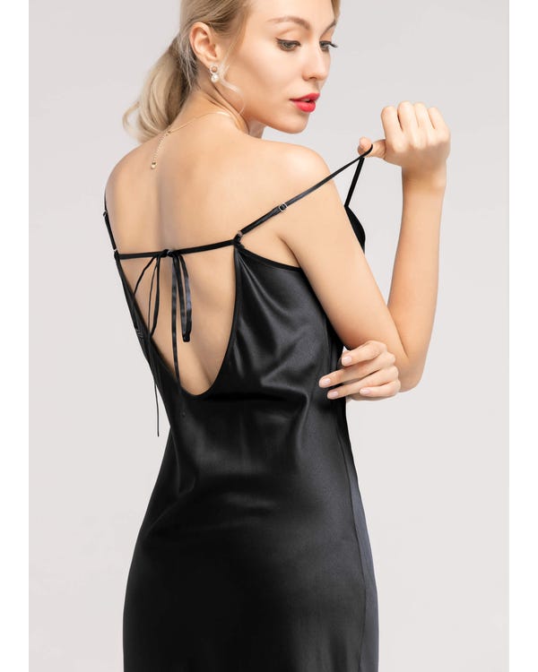 Sexy  Silk Cami Dress Black XS