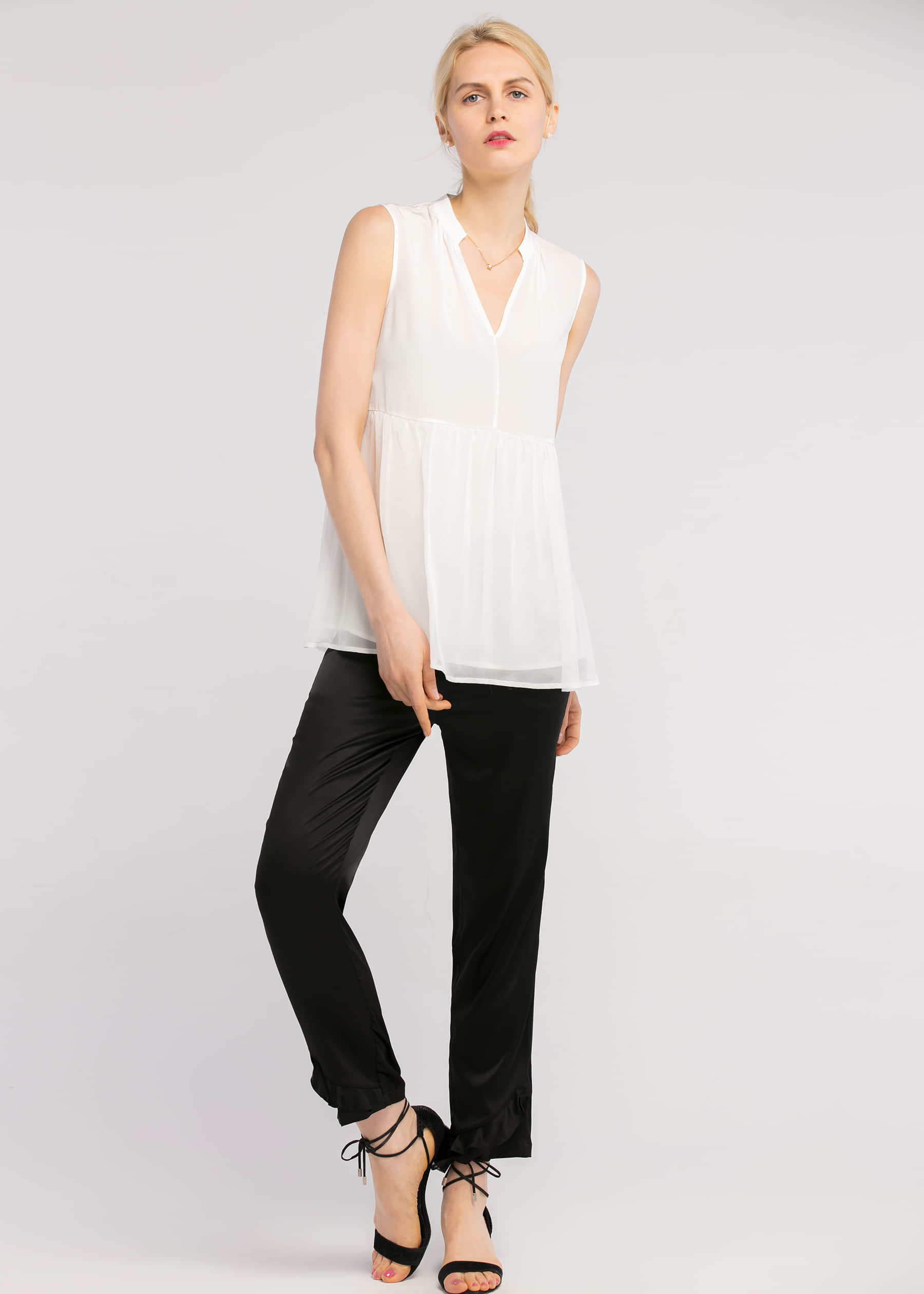 flowy silk tops
