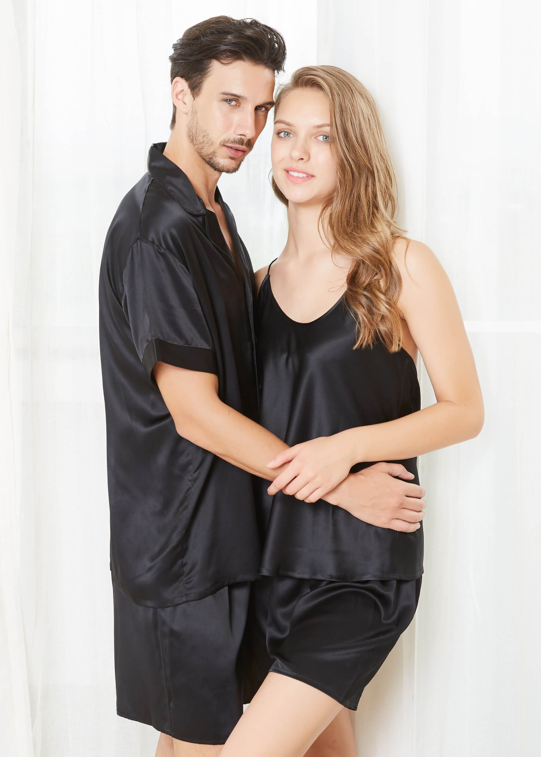Silk night dress for couple deals