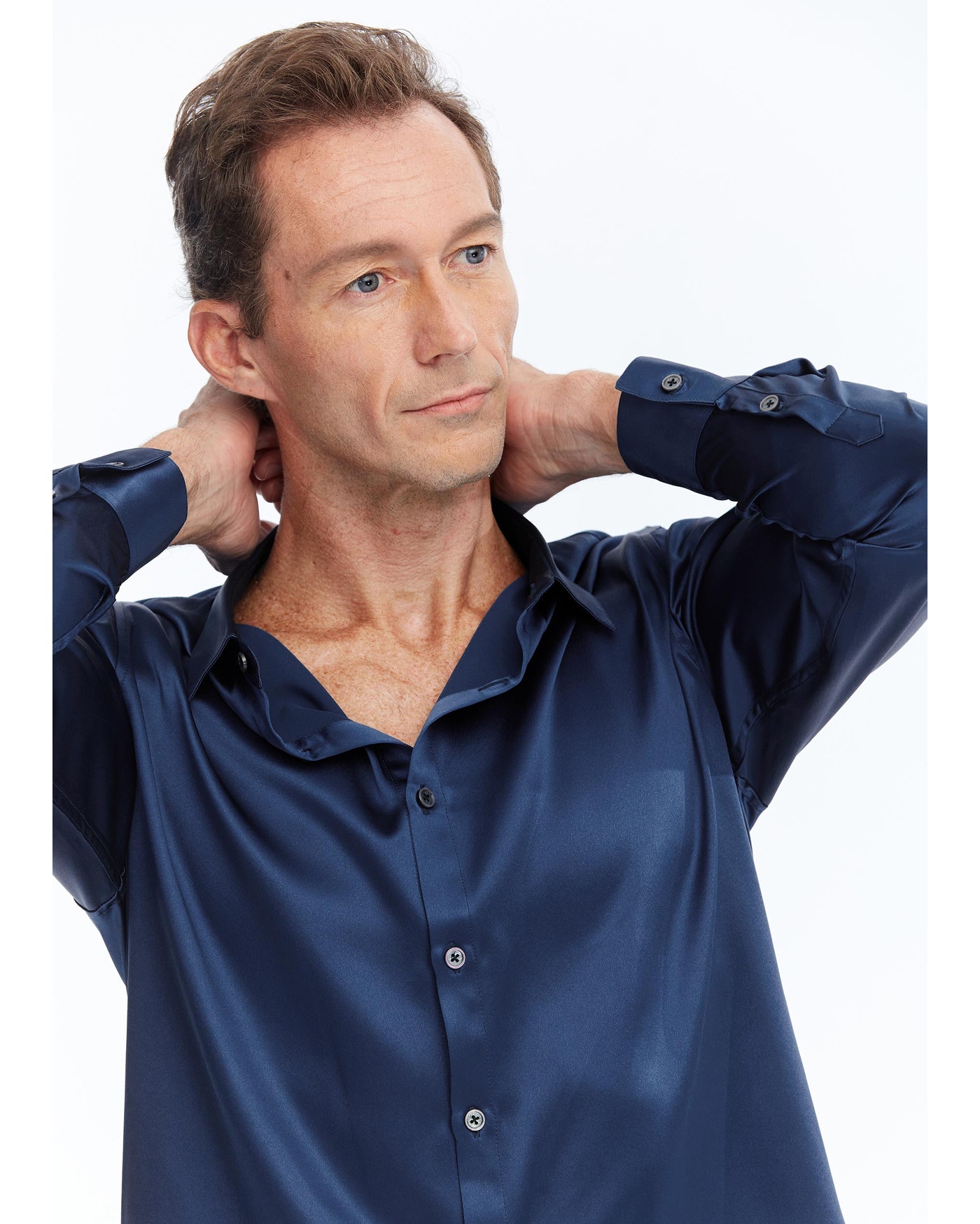 geld extreem bijtend Classic Men's Silk Shirt With Long Sleeves