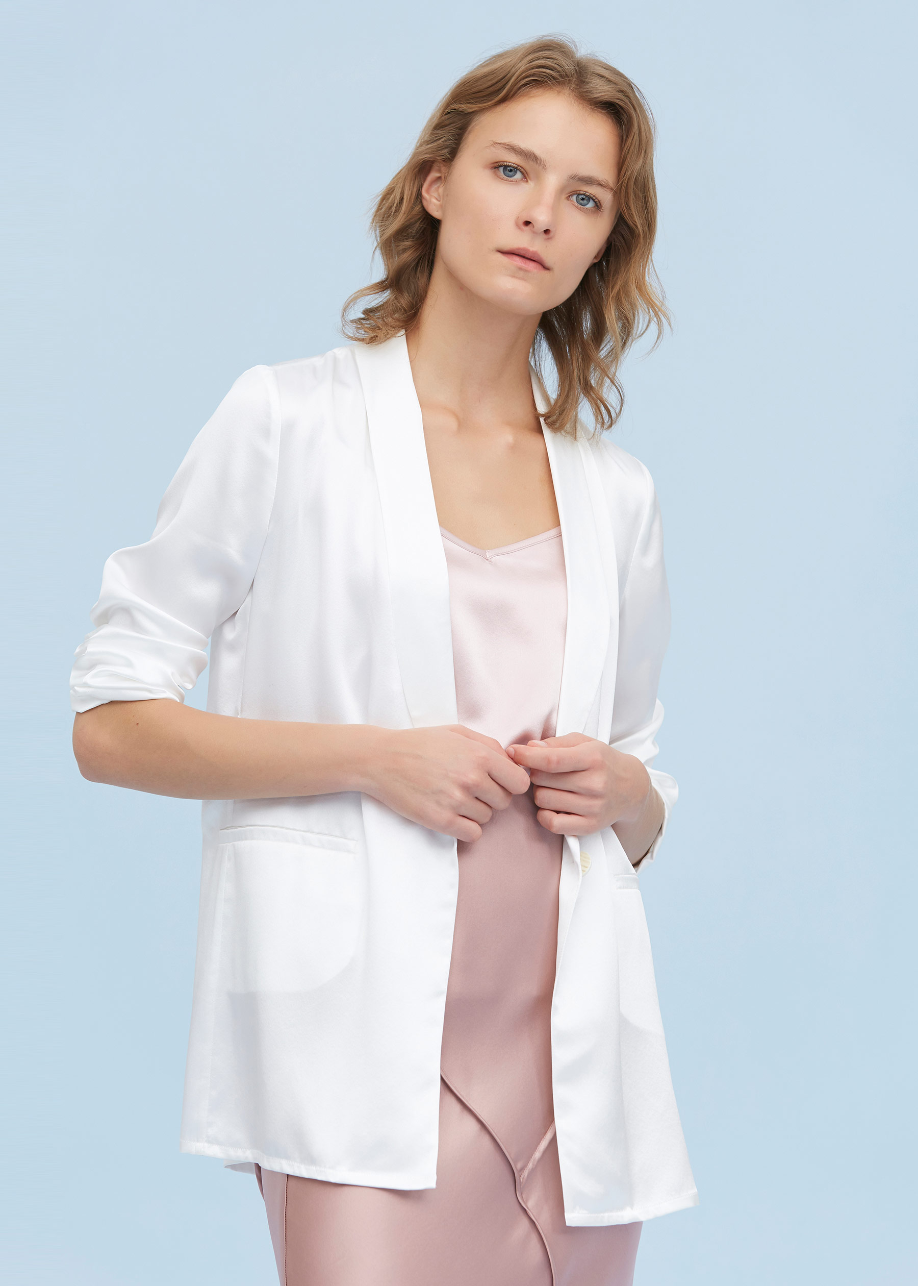long silky jacket