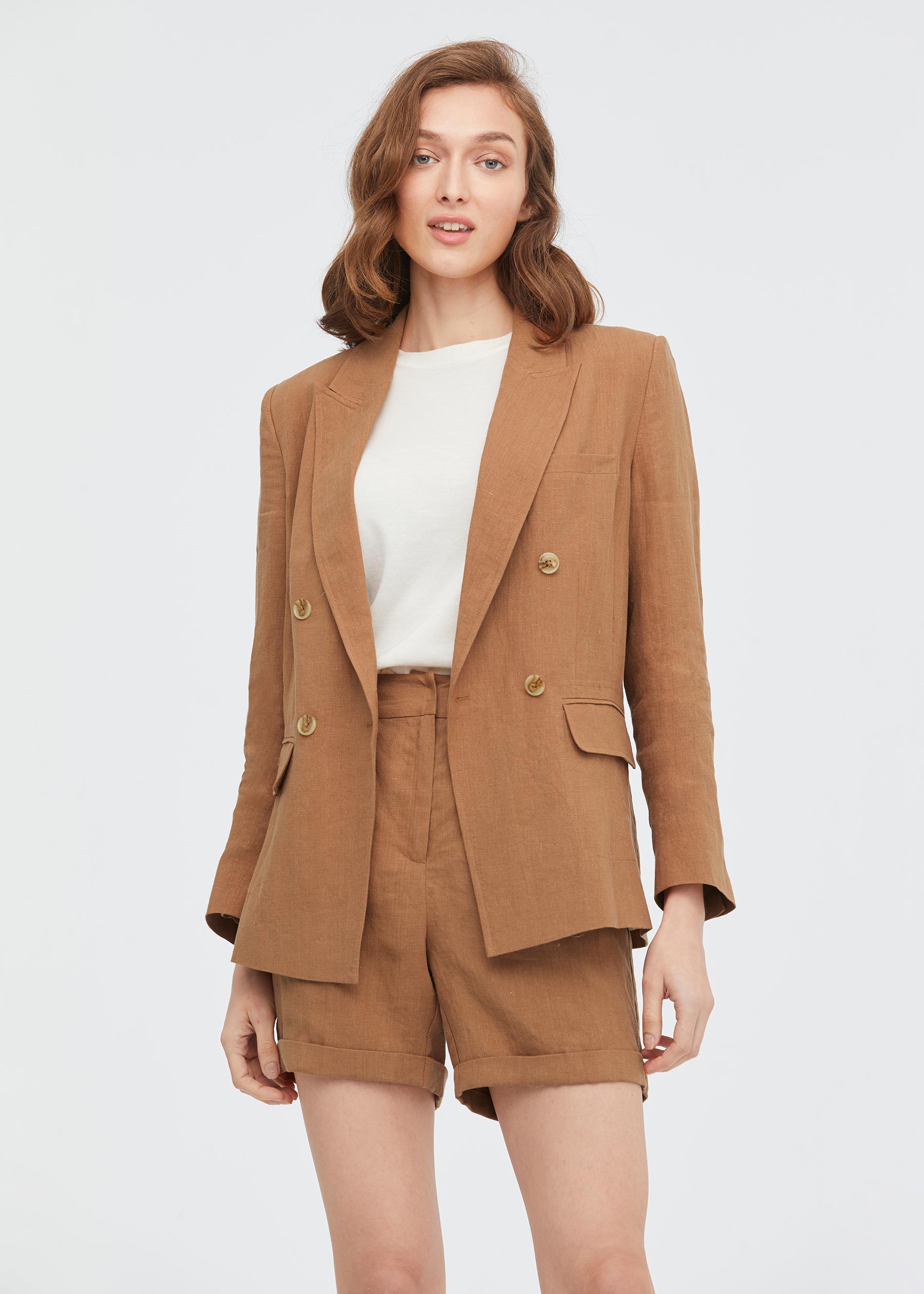 Casual linen blazer womens hotsell