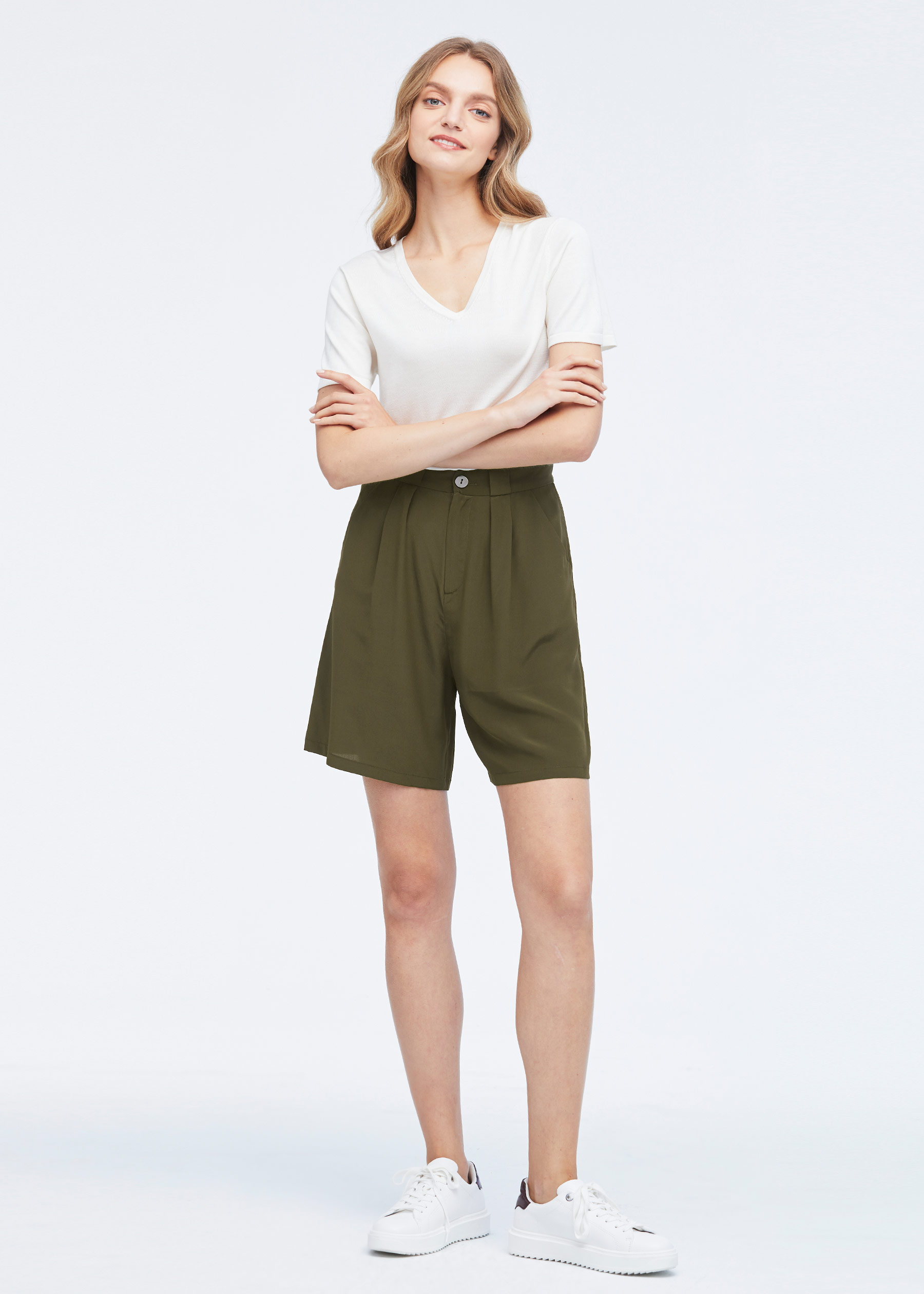 Silk bermuda shorts Clearance