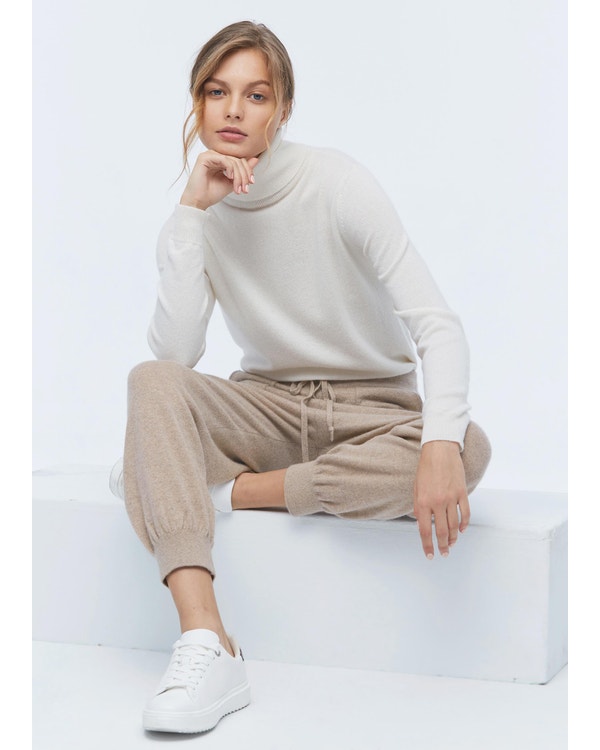 Women Luxury High-Waist Cashmere Sweatpants
