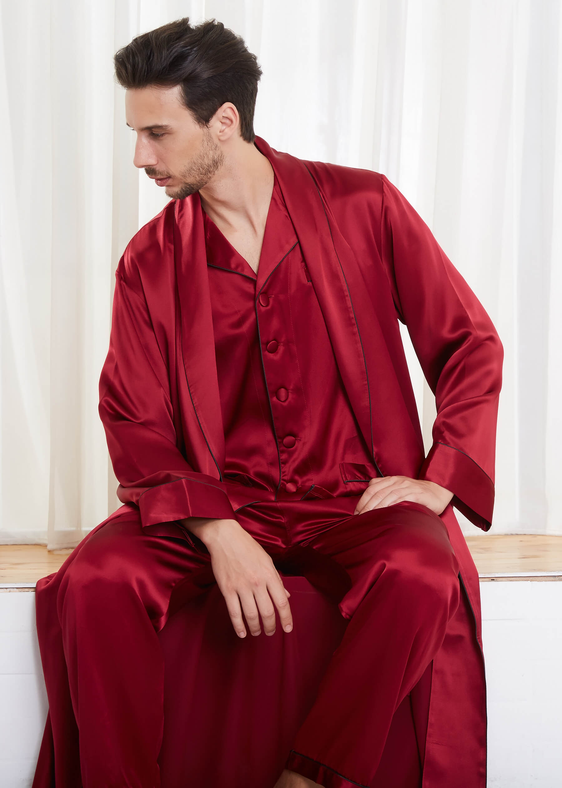 Silk Mens Robe At Affordable Price 100 Pure Mulberry Silk Comfortable