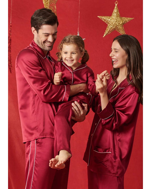 22 Momme Classic Full Length Silk Couple Pajamas Sets