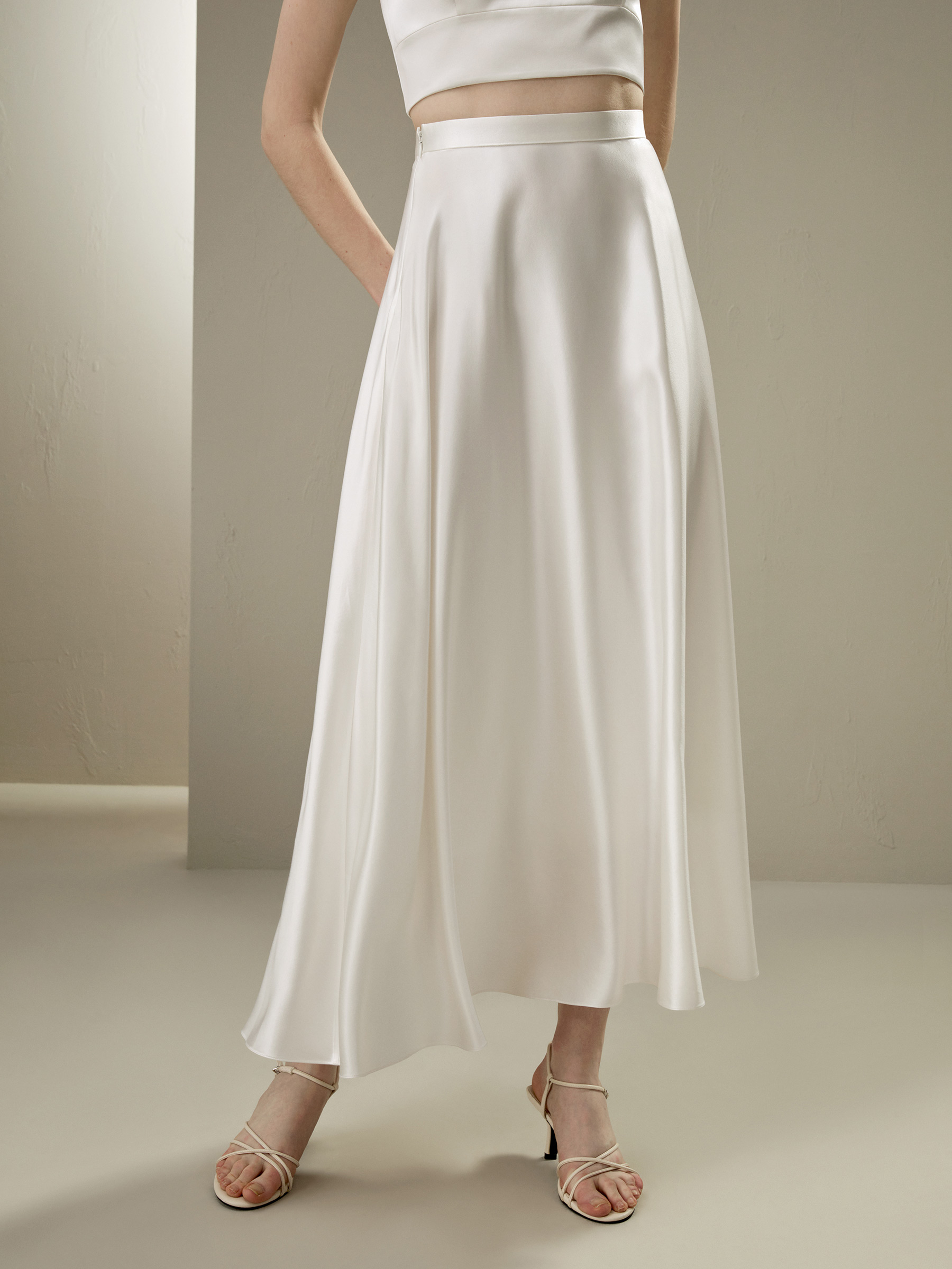 LILYSILK Jupe Soie Forme De Parapluie, Fluide Comme L'Eau 100% Soie Pure Un Toucher Incroyablement Doux Et Confortable 44 - LILYSILK - Modalova