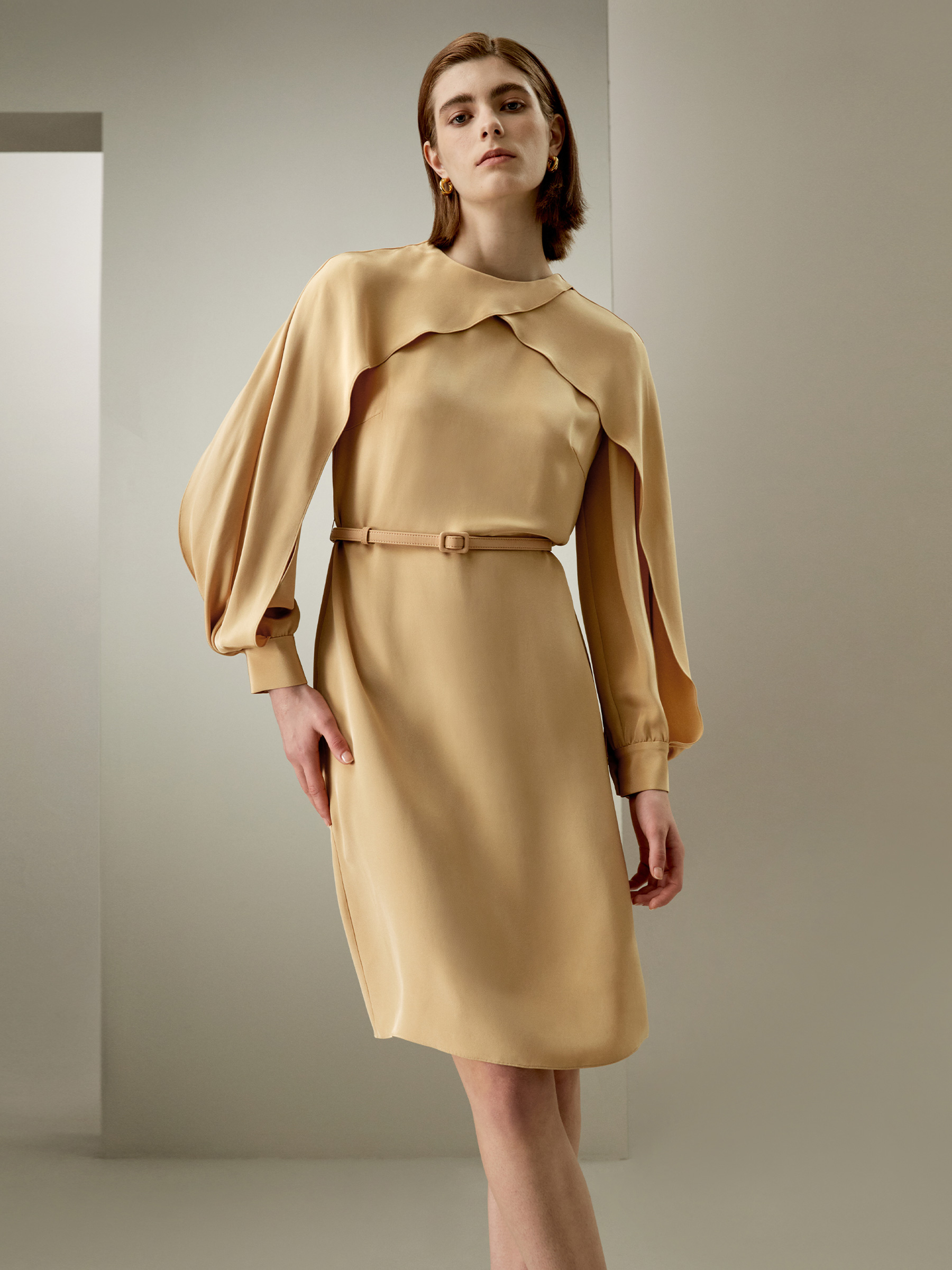 LILYSILK Robe En Soie Col Rond, Style Décontracté Raffiné Soie Crêpe De Chine Convient À Toutes Les Saisons 34 - LILYSILK - Modalova
