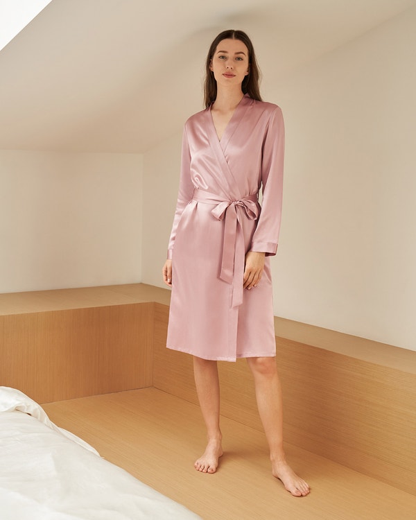 22 Momme Classic Mid Silk Robe