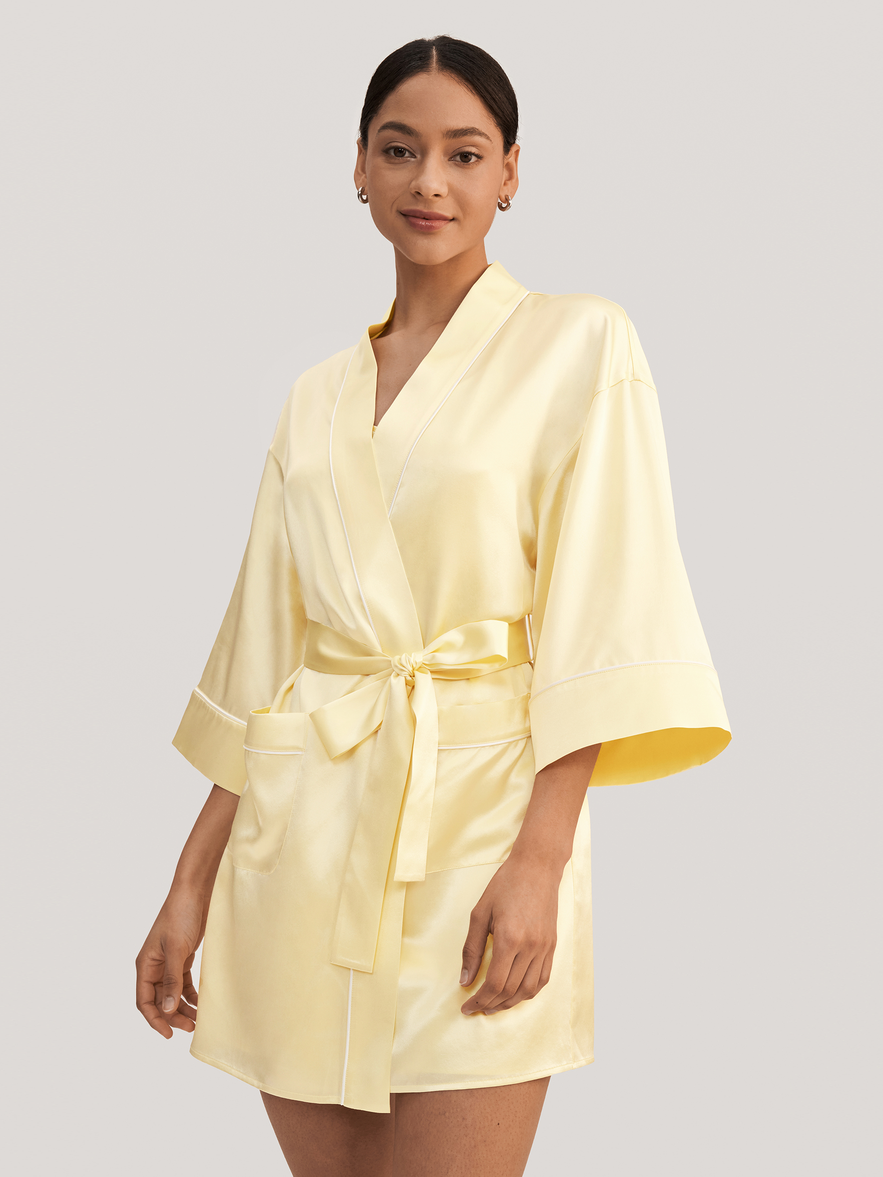 LILYSILK Peignoir Soie Peignoir Court Soie De Haute Qualité Respirant Super Léger M - LILYSILK - Modalova