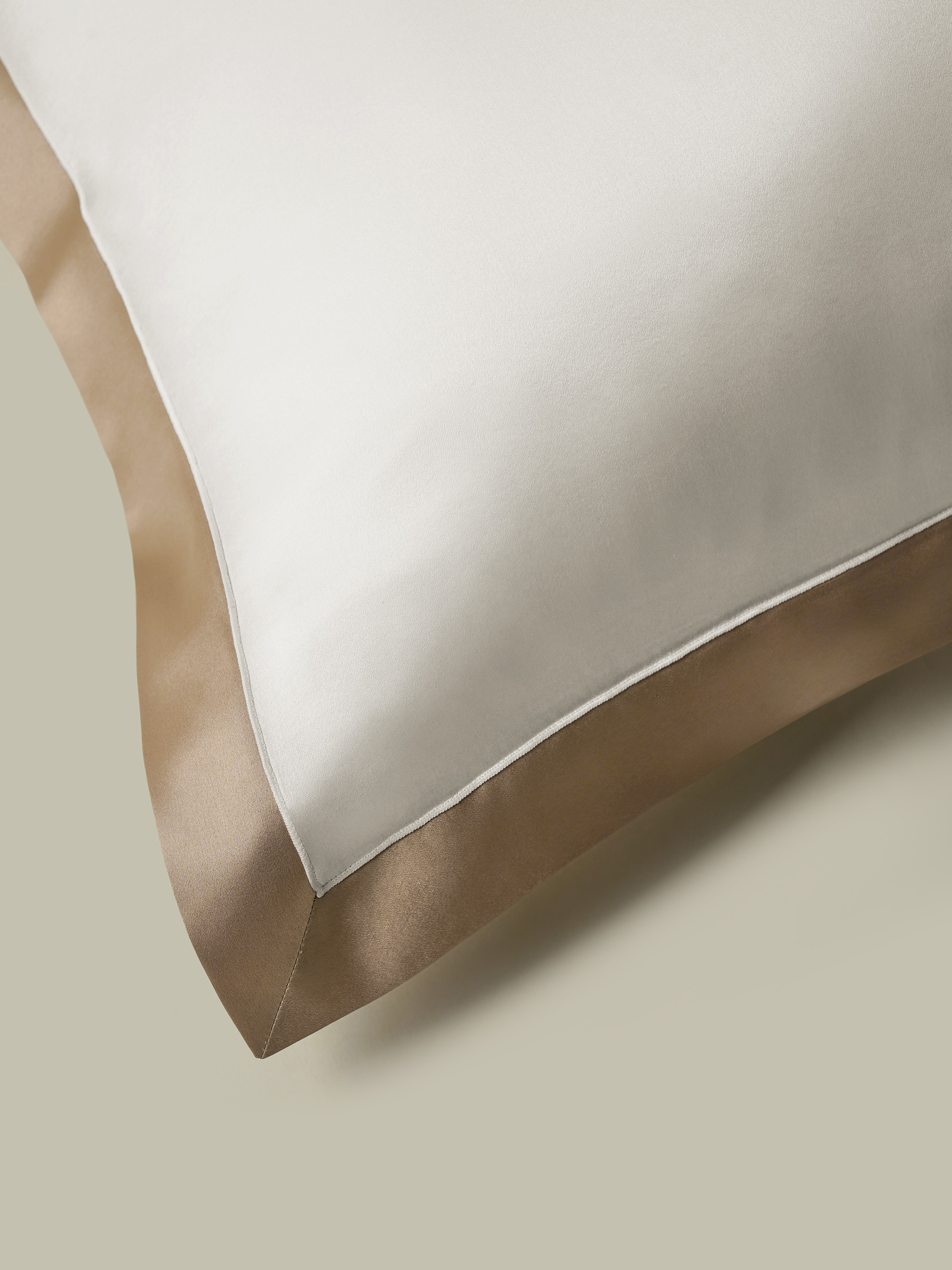 Taupe Oxford Envelope Silk Pillowcase