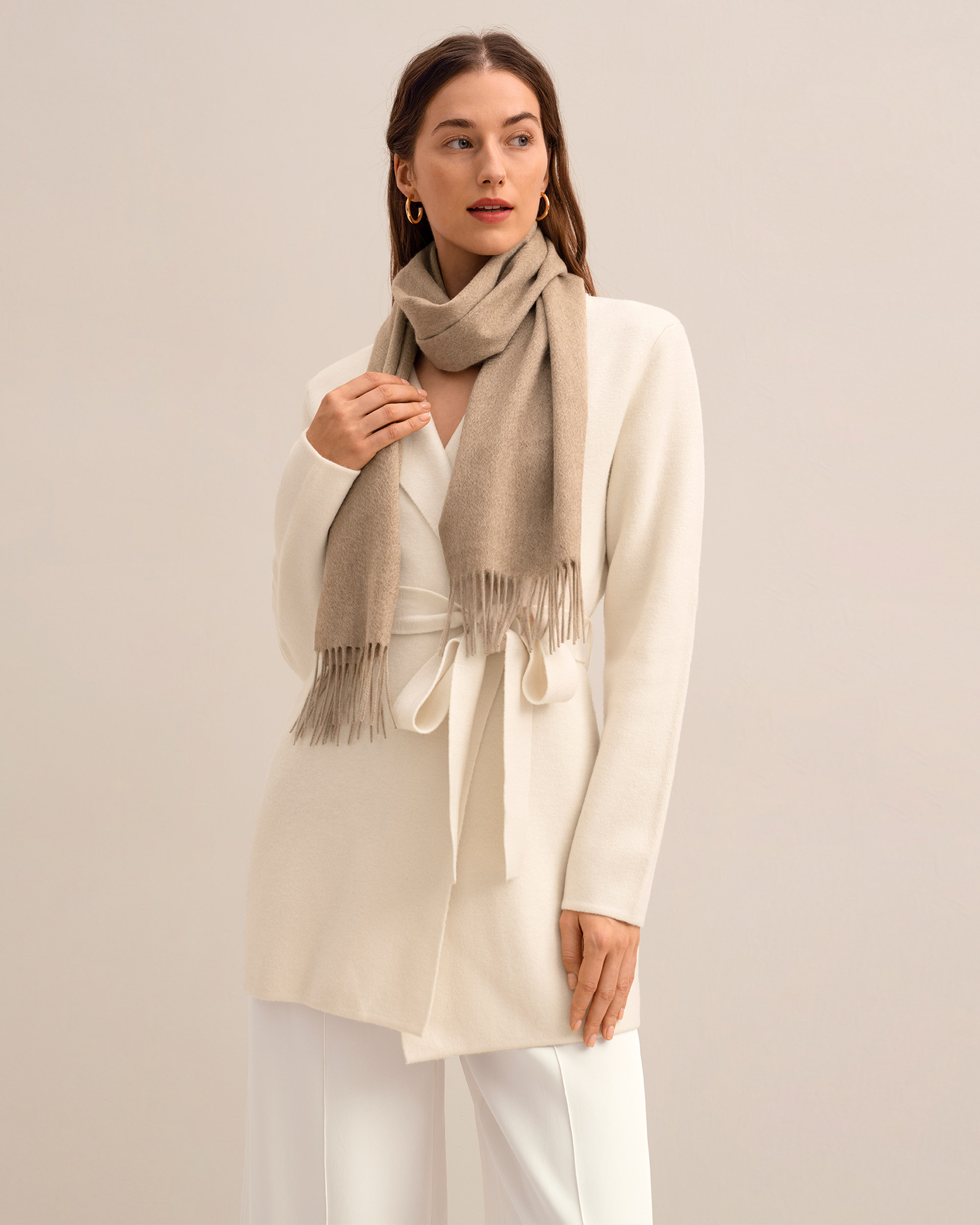 Cashmere Scarf-beige