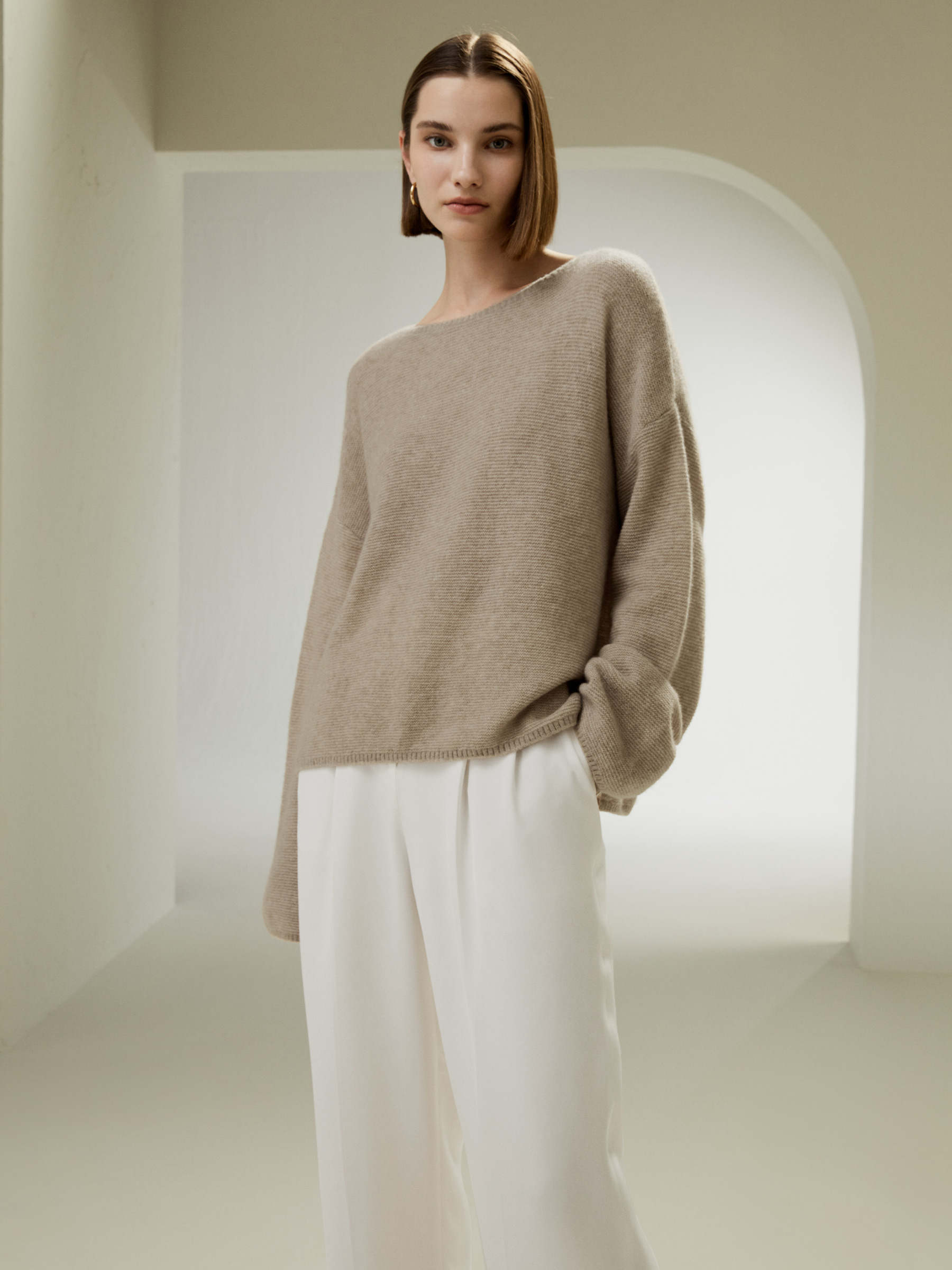 LILYSILK Pull Soie Cachemire Épaules Tombantes, Point De Jersey Inversé Soie Et Cachemire Doux Pour La Peau Et Respirant S - LILYSILK - Modalova