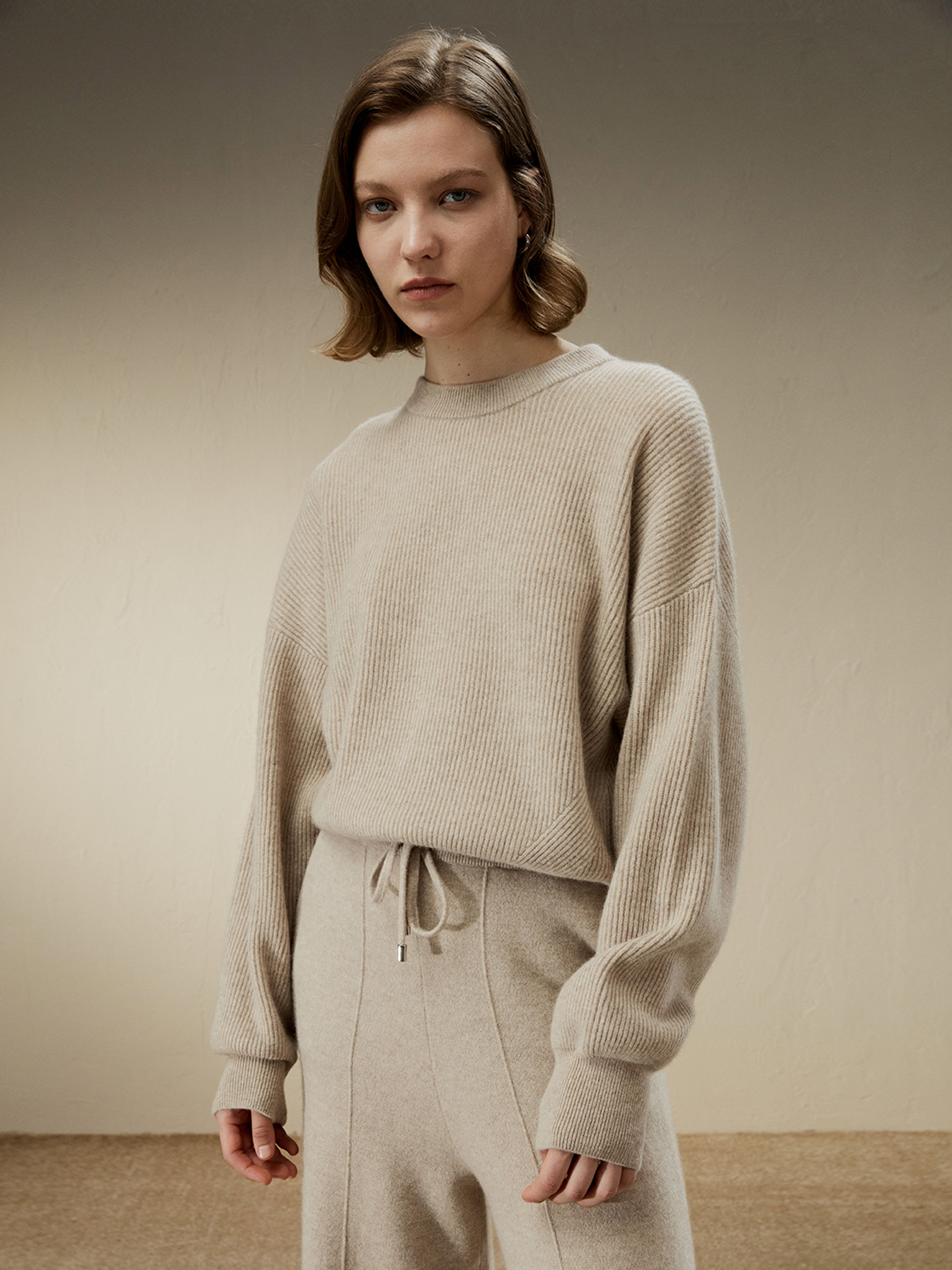 LILYSILK Pull En Cachemire Tricot Côtelé, Épaule Tombante 100% Cachemire Doux Comme Un Bébé Au Toucher L - LILYSILK - Modalova