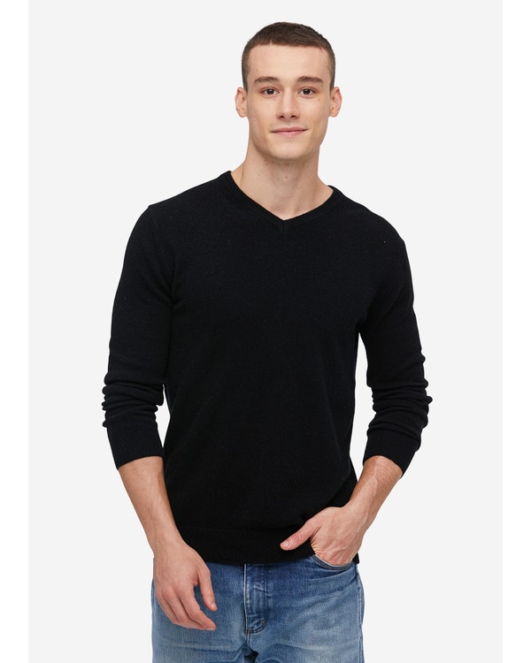 Men‘s V-Neck Cashmere Sweater S