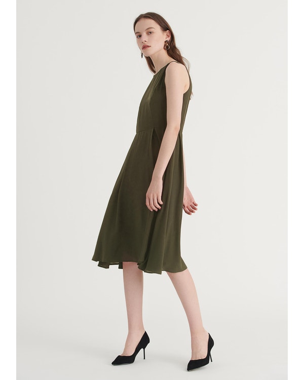 Figure Flattering Silk Wrap Dress XL