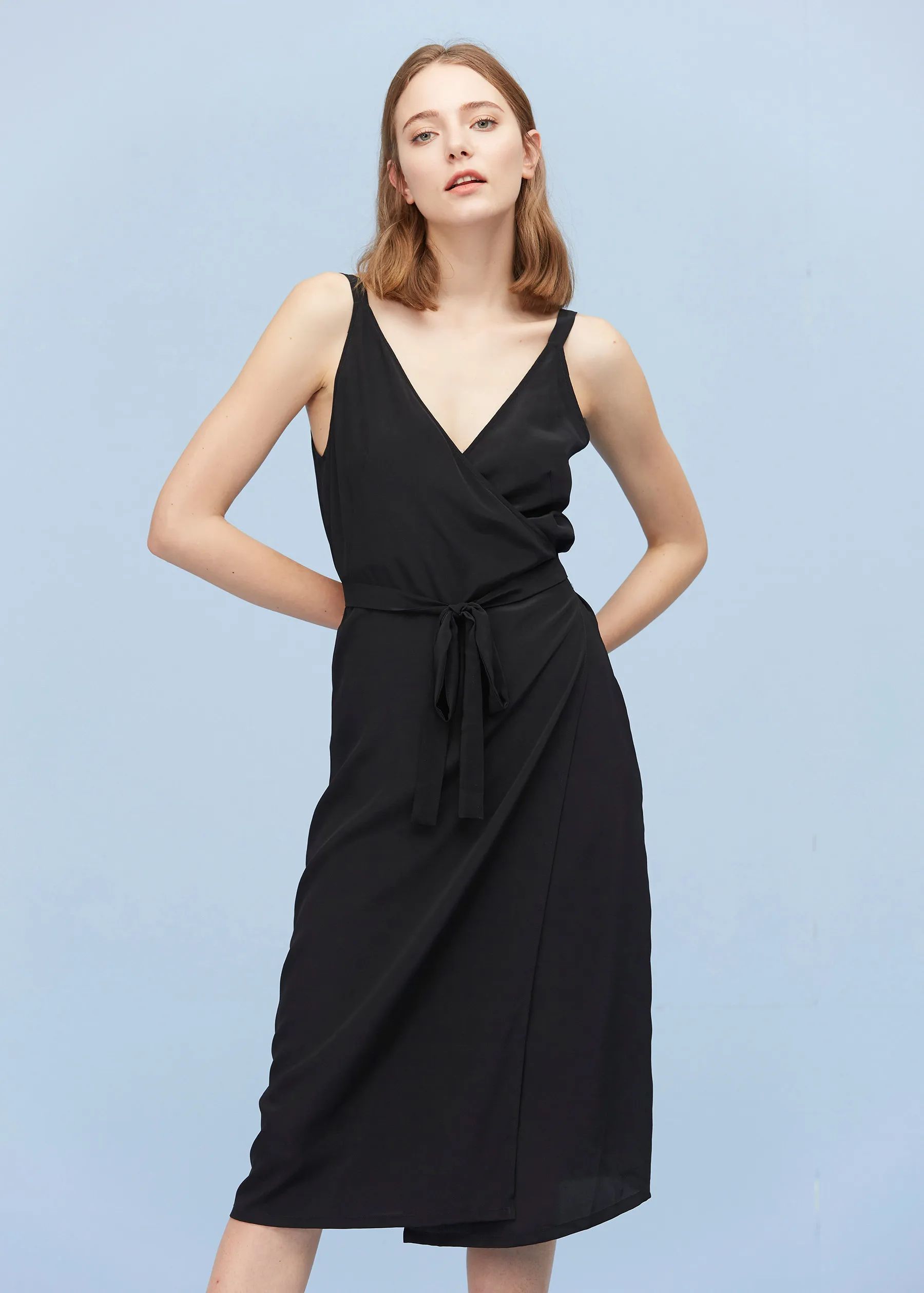 Camisole under deals wrap dress