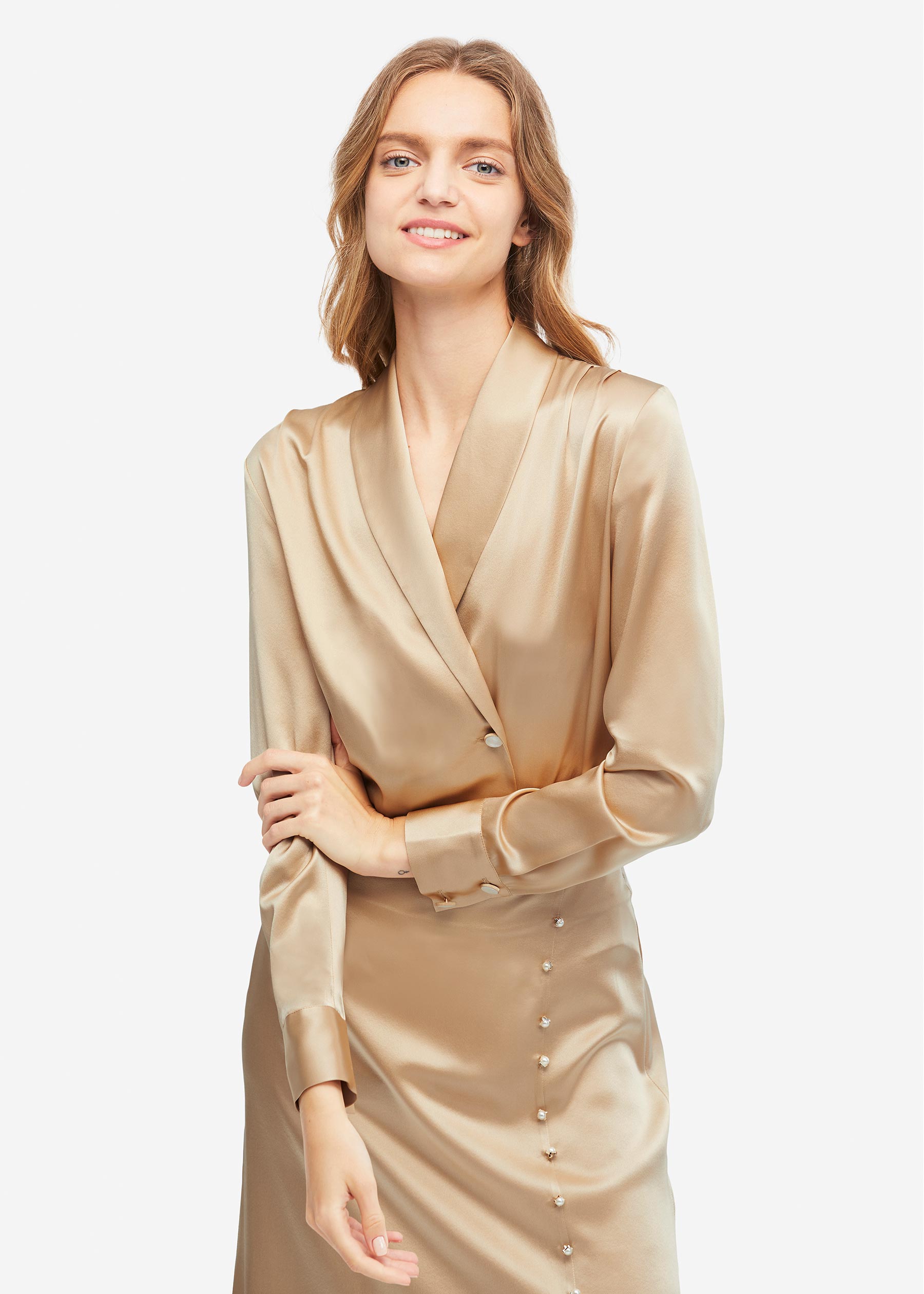 Chemise clearance col chale