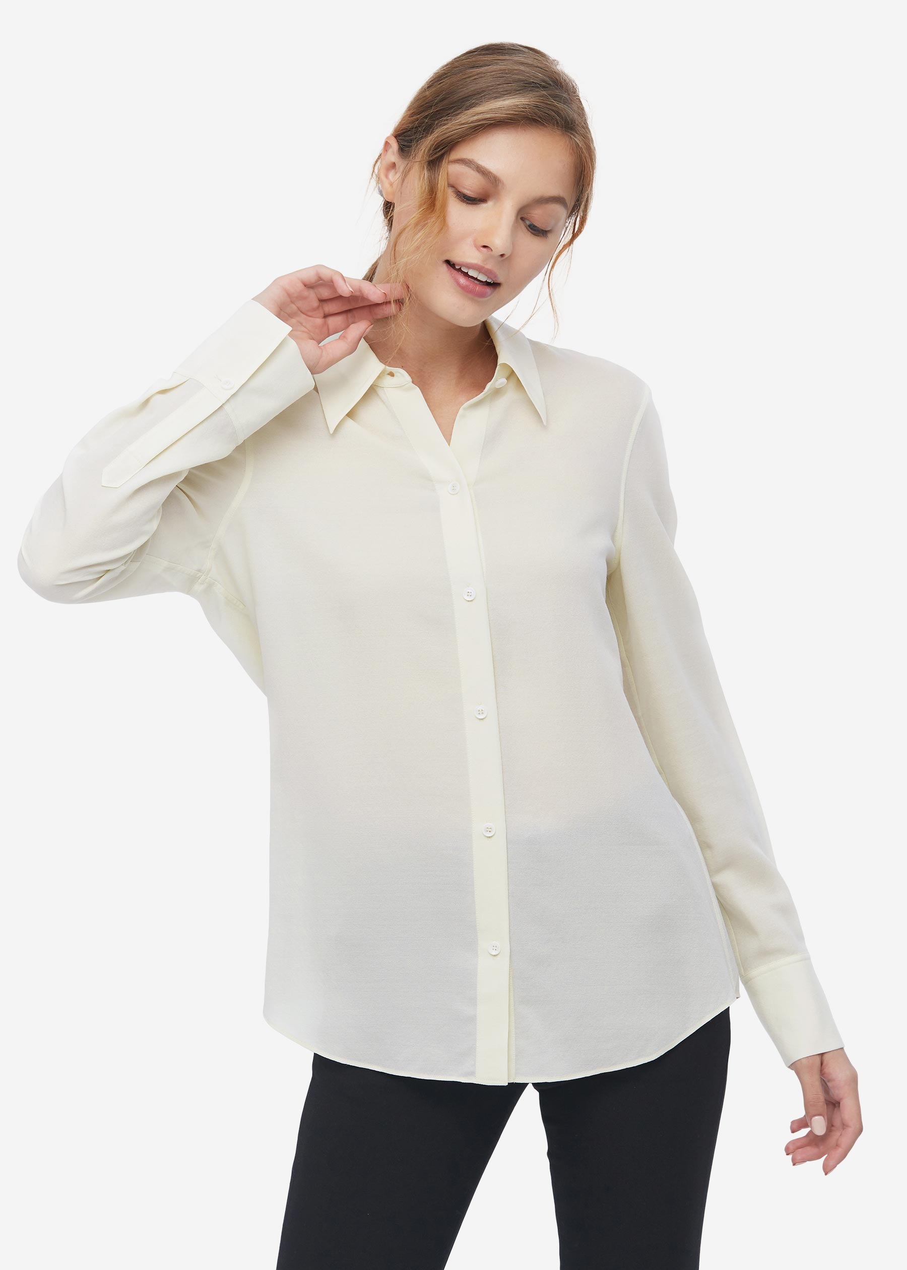 Wool and silk T-shirt