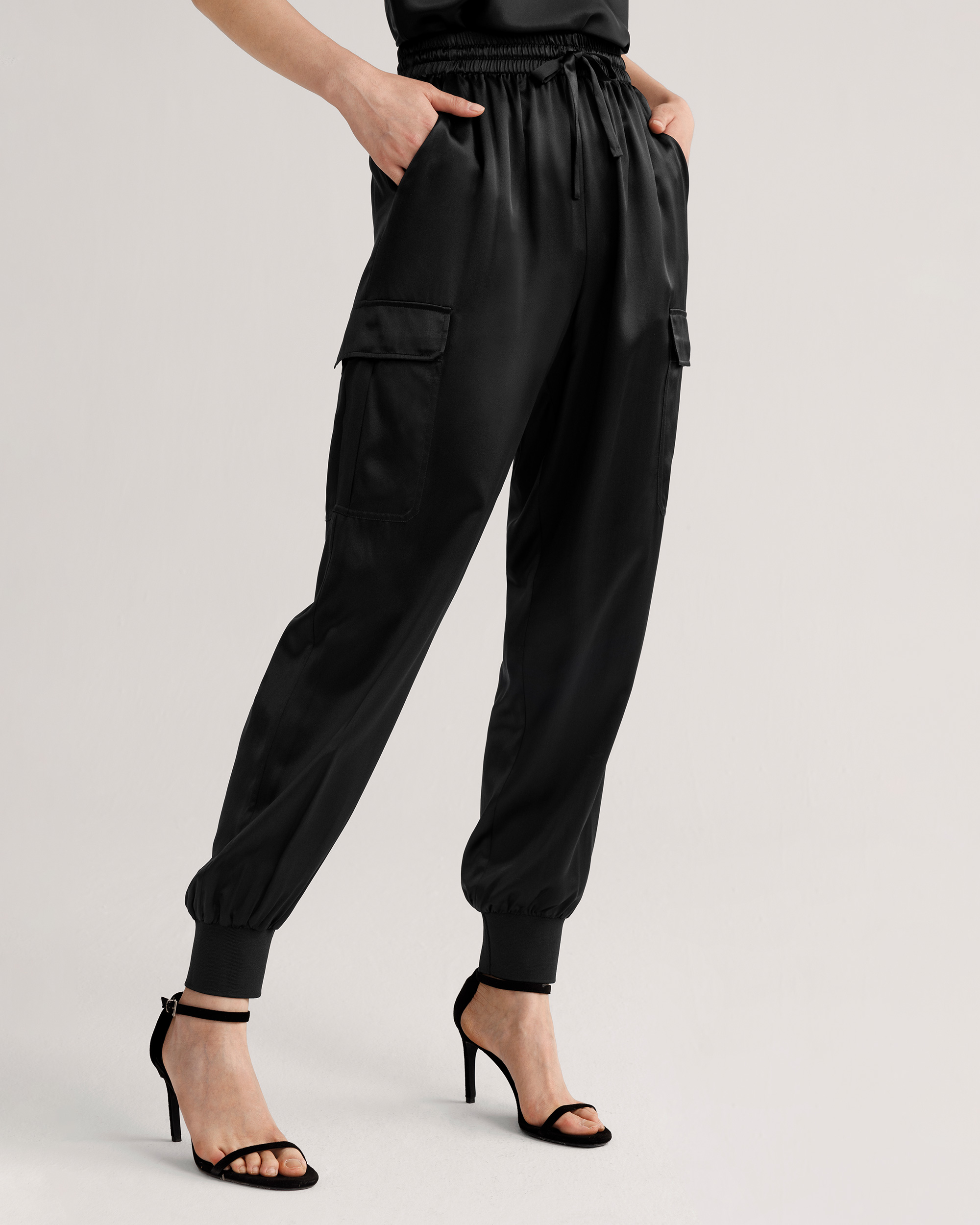 Anine Bing Carrie Pant Black Silk