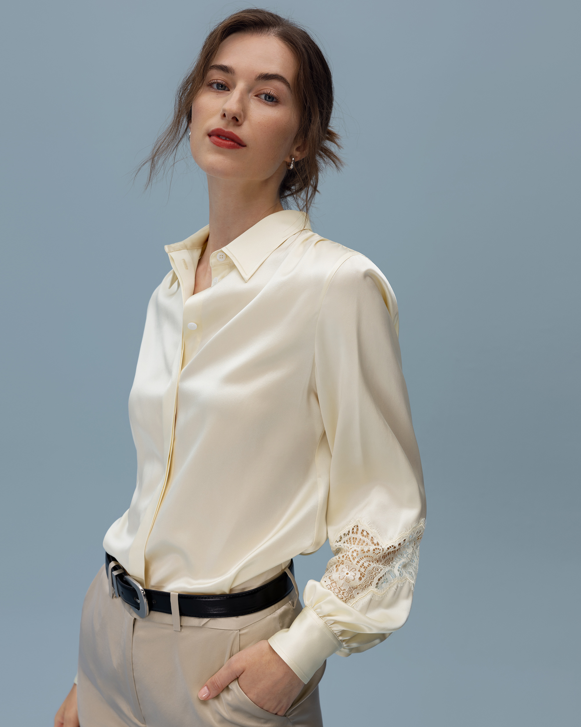 美品PHOTOCOPIEU シルクブラウス MELINA つくす