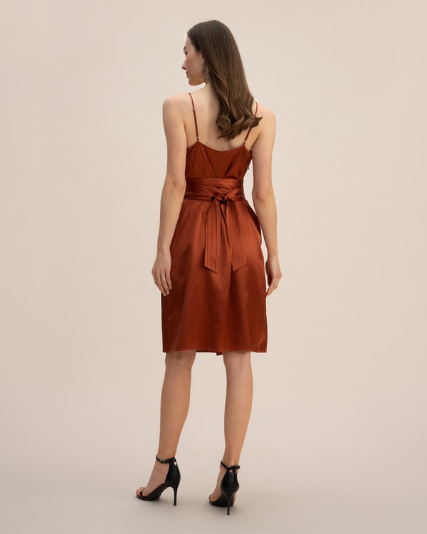 Belted Wrap Cocktail Dress