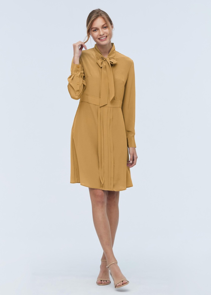 Bow tie shop midi dress