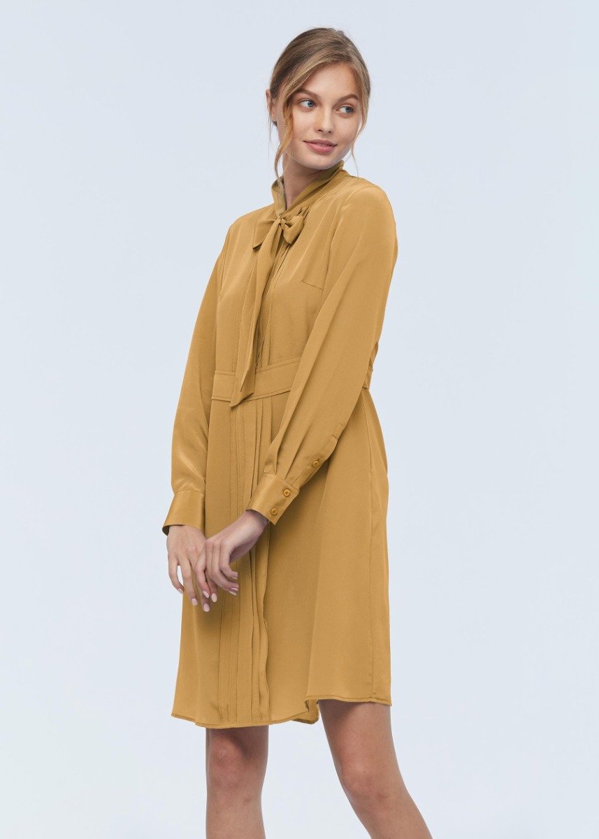 Bow tie midi cheap dress
