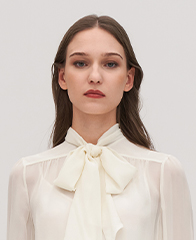 Bow Tie Silk Jasmine Blouse